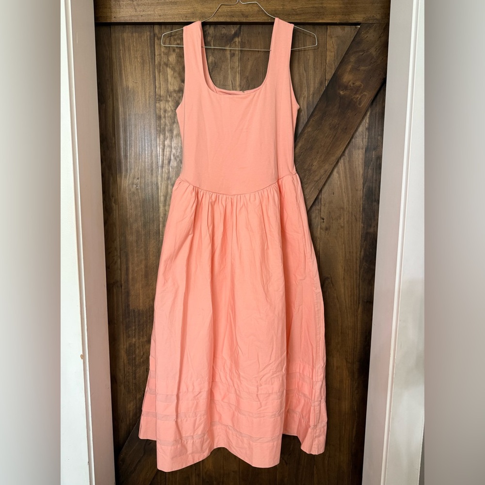 SOLD  peach flowy maxi dress
